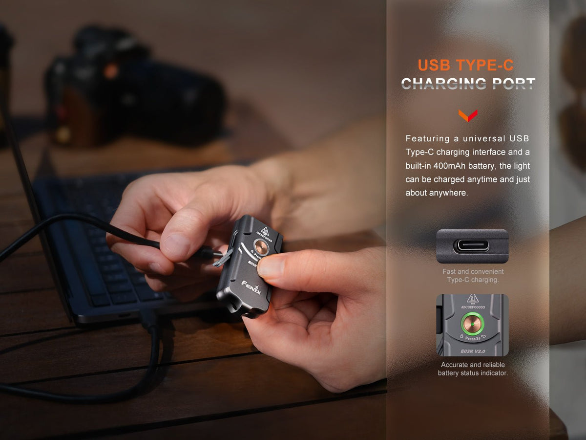 Fenix E03R V2 Keychain Flashlight Fenix Store