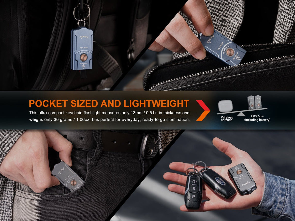 Fenix E03R V2 Keychain Flashlight Fenix Store