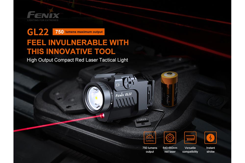 Fenix GL22 Tactical LED Light with Red Laser Fenix Store