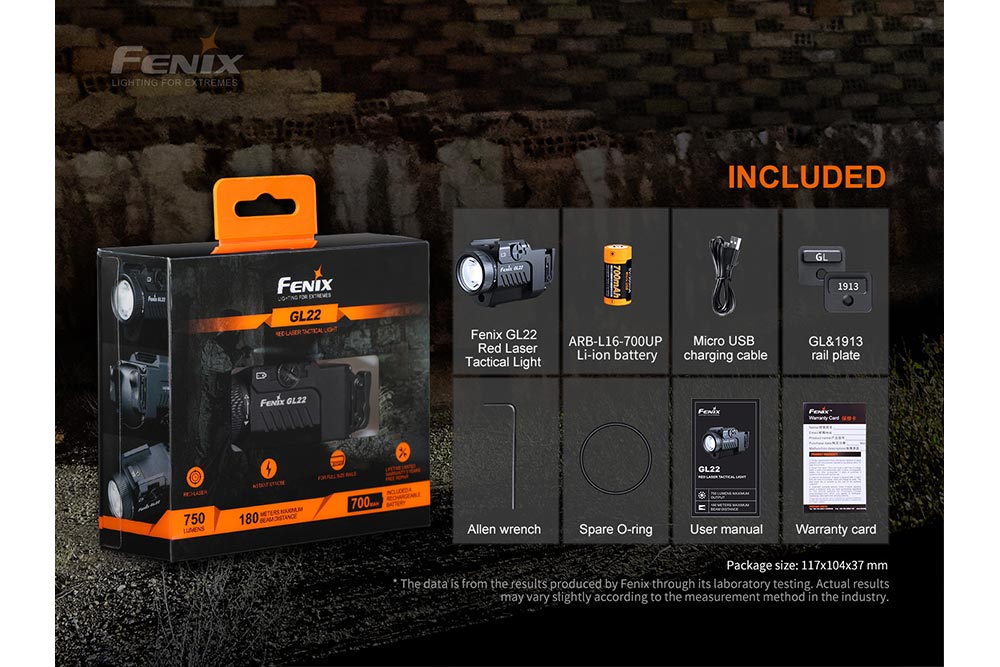 Fenix GL22 Tactical LED Light with Red Laser Fenix Store