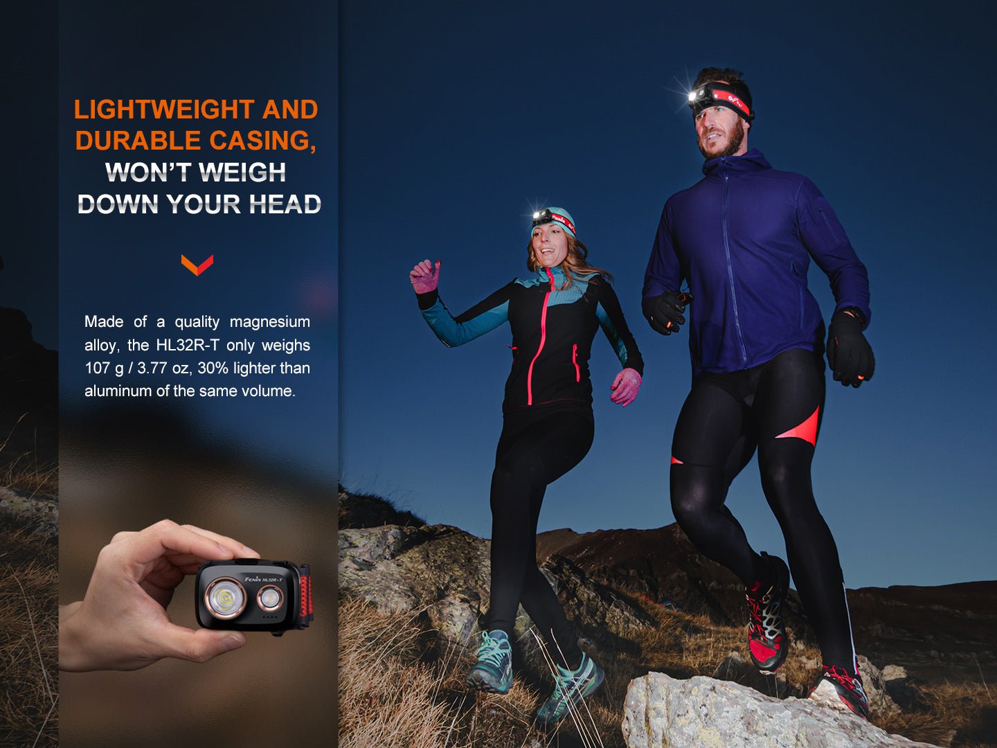 Fenix HL32R-T Trail Running LED Headlamp - 800 Lumens Fenix Store
