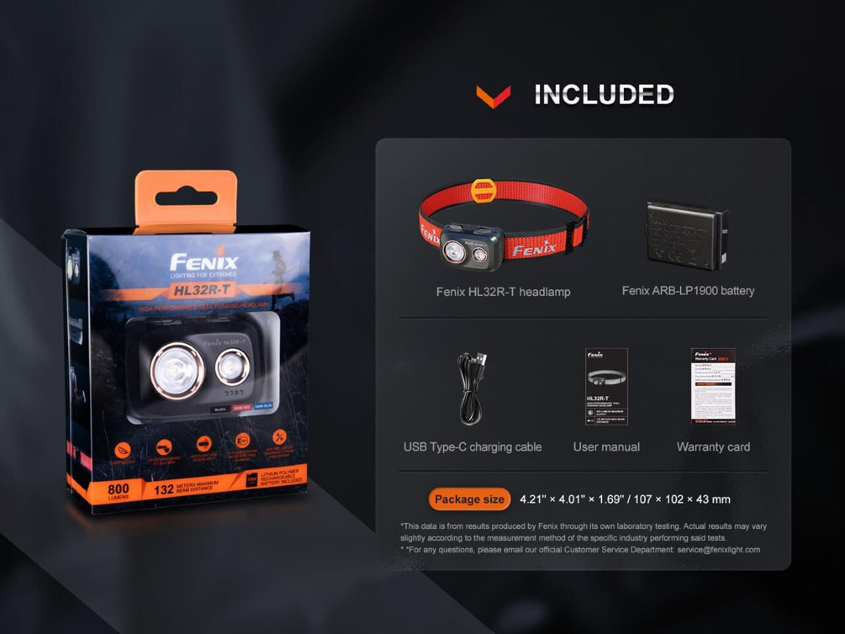 Fenix HL32R-T Trail Running LED Headlamp - 800 Lumens Fenix Store