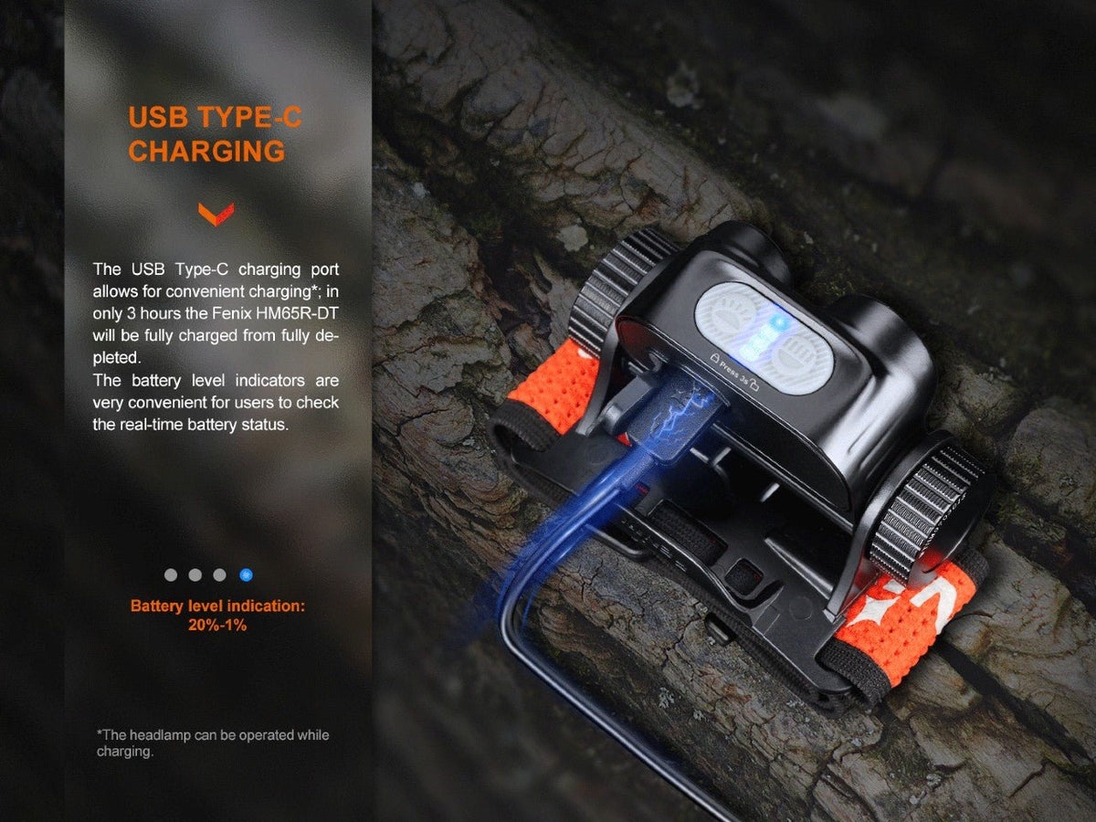 Fenix HM65R-DT Trail Running LED Headlamp Fenix Store