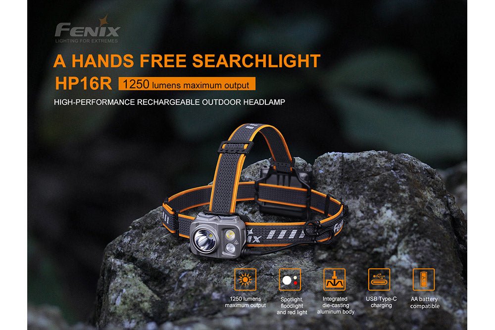 Fenix HP16R Rechargeable Headlamp - 1250 Lumens Fenix Store