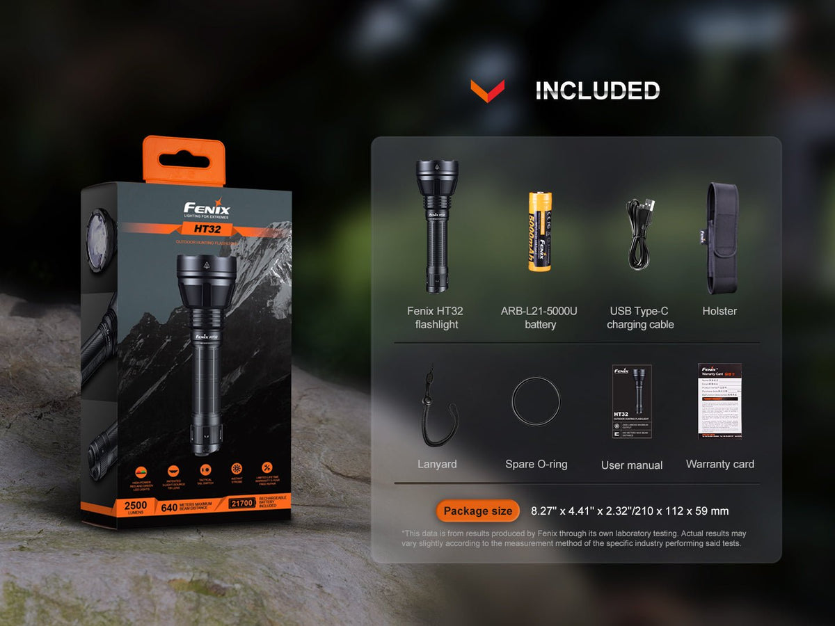 Fenix HT32 Hunting Flashlight with Red & Green Output Fenix Store