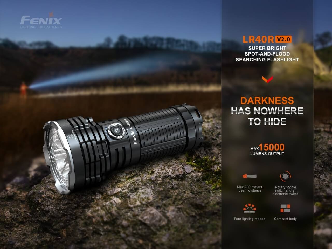 Fenix LR40R V2.0 Rechargeable LED Searchlight Fenix Store