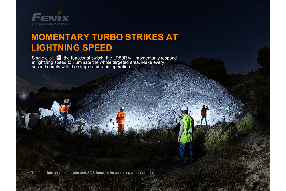 Fenix LR50R Multifunctional LED Search Light - 12000 Lumens Fenix Store