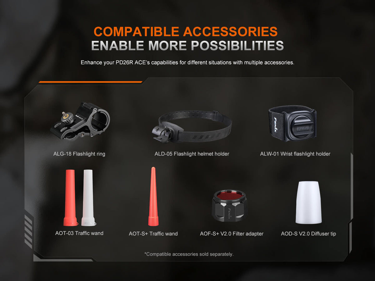 Fenix PD26R ACE Multi-Mode Compact Tactical Flashlight Fenix Store