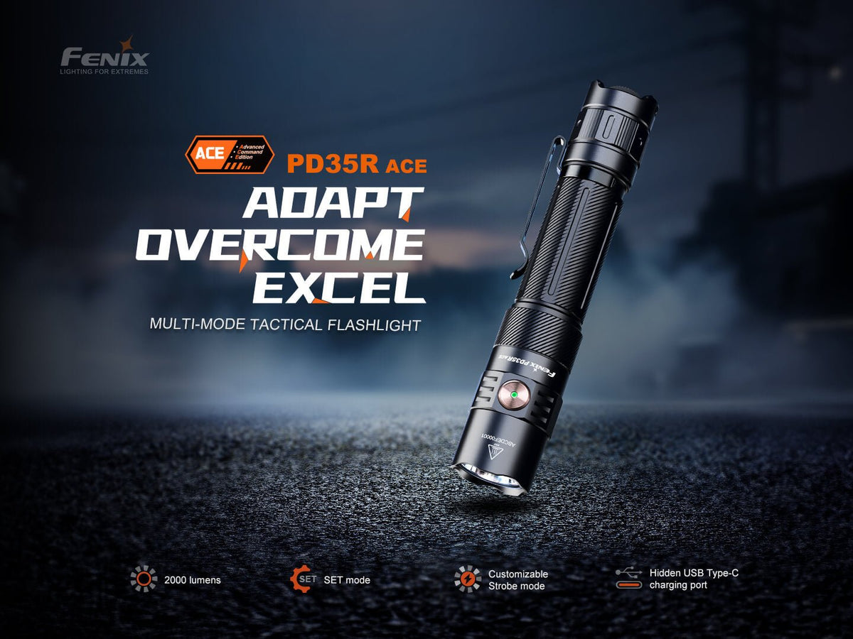 Fenix PD35R ACE Multi-mode Tactical Flashlight + FREE CL01 Mini Lantern Fenix Store