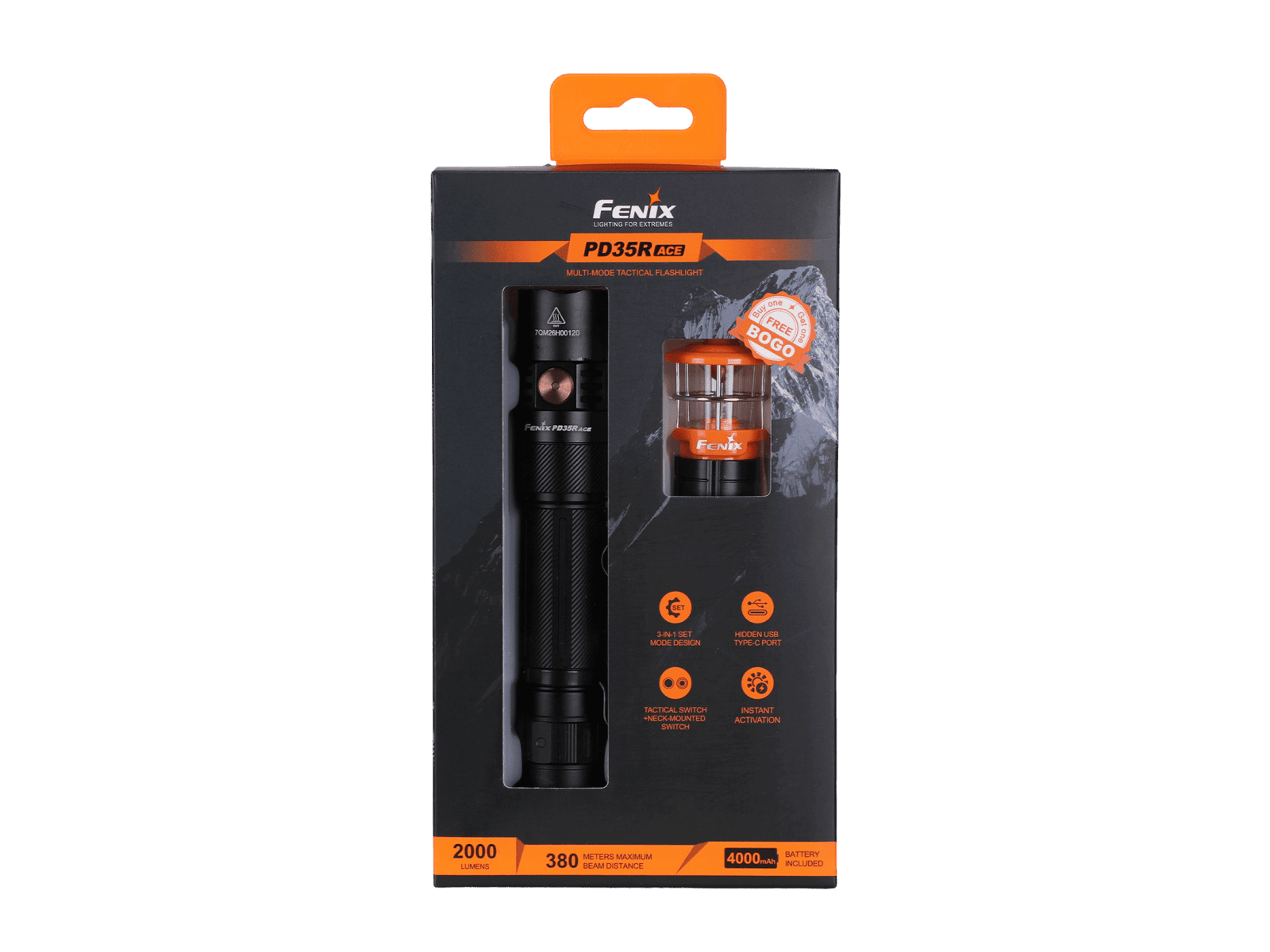 Fenix PD35R ACE Multi-mode Tactical Flashlight + FREE CL01 Mini Lantern Fenix Store