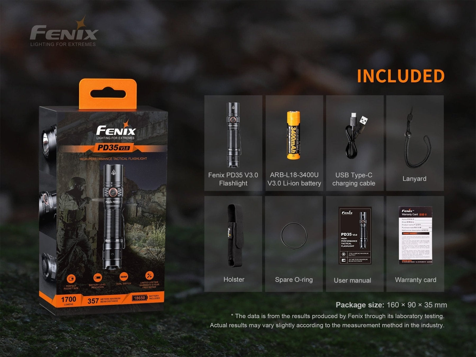 Fenix PD35 V3.0 Everyday Carry Flashlight - 1700 Lumens Fenix Store
