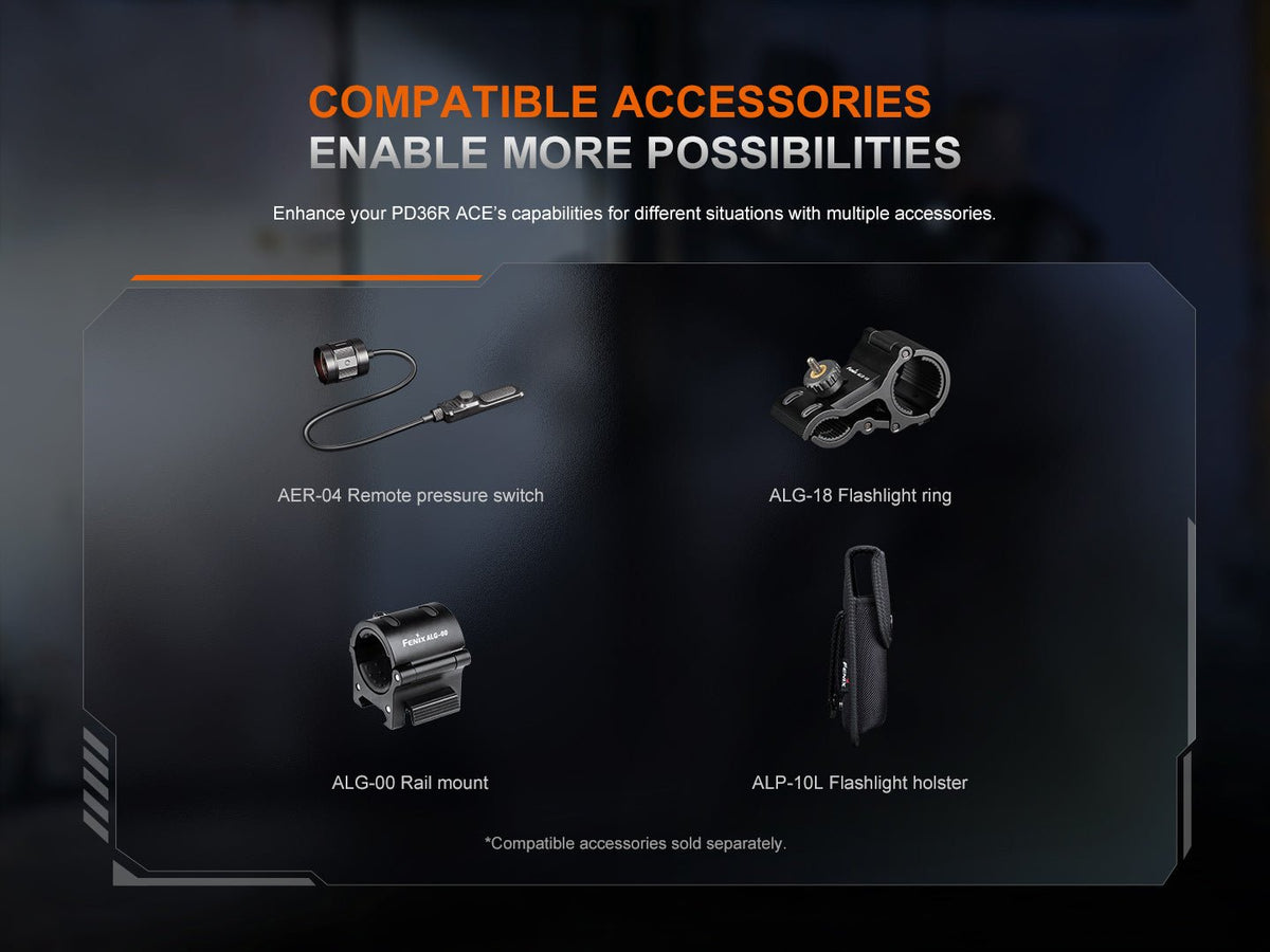 Fenix PD36R ACE Customizable Multi-Mode Flashlight Fenix Store