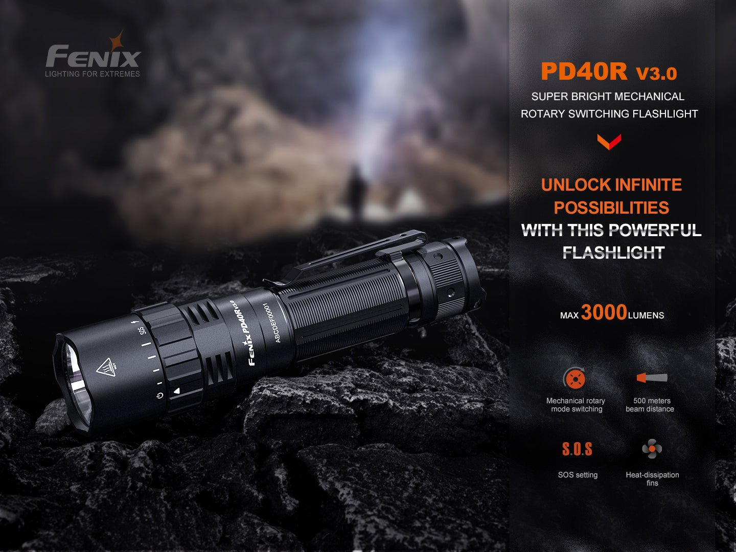 Fenix PD40R V3 Rechargeable Flashlight Fenix Store