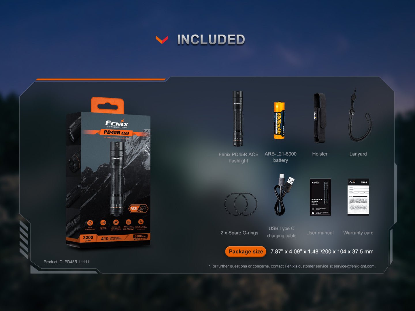 Fenix PD45R ACE Multi-Mode Tactical Flashlight Fenix Store