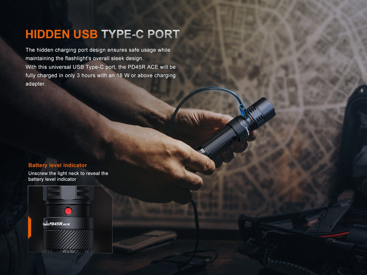 Fenix PD45R ACE Multi-Mode Tactical Flashlight Fenix Store