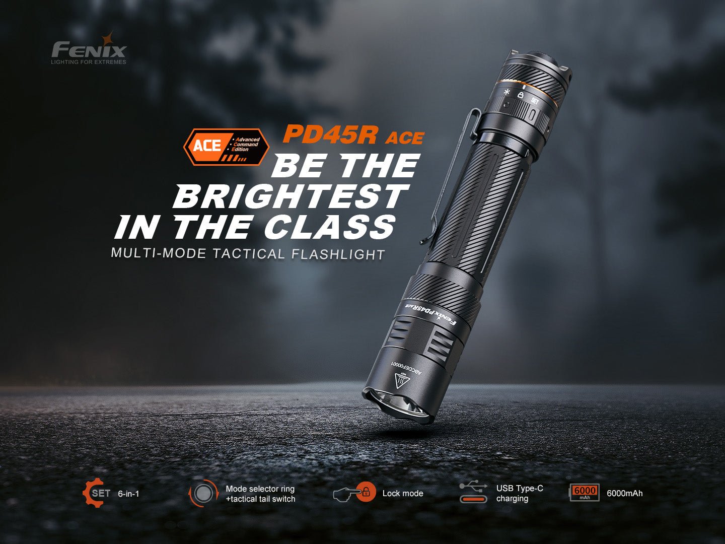 Fenix PD45R ACE Multi-Mode Tactical Flashlight Fenix Store