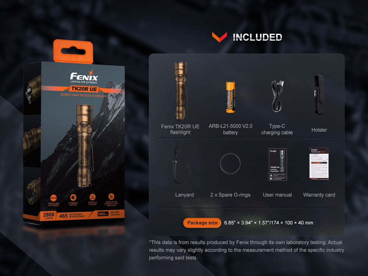 Fenix TK20R UE Tactical LED Flashlight - 2800 Lumens Fenix Store