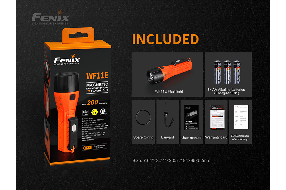 Fenix WF11E Intrinsically Safe Flashlight Fenix Store
