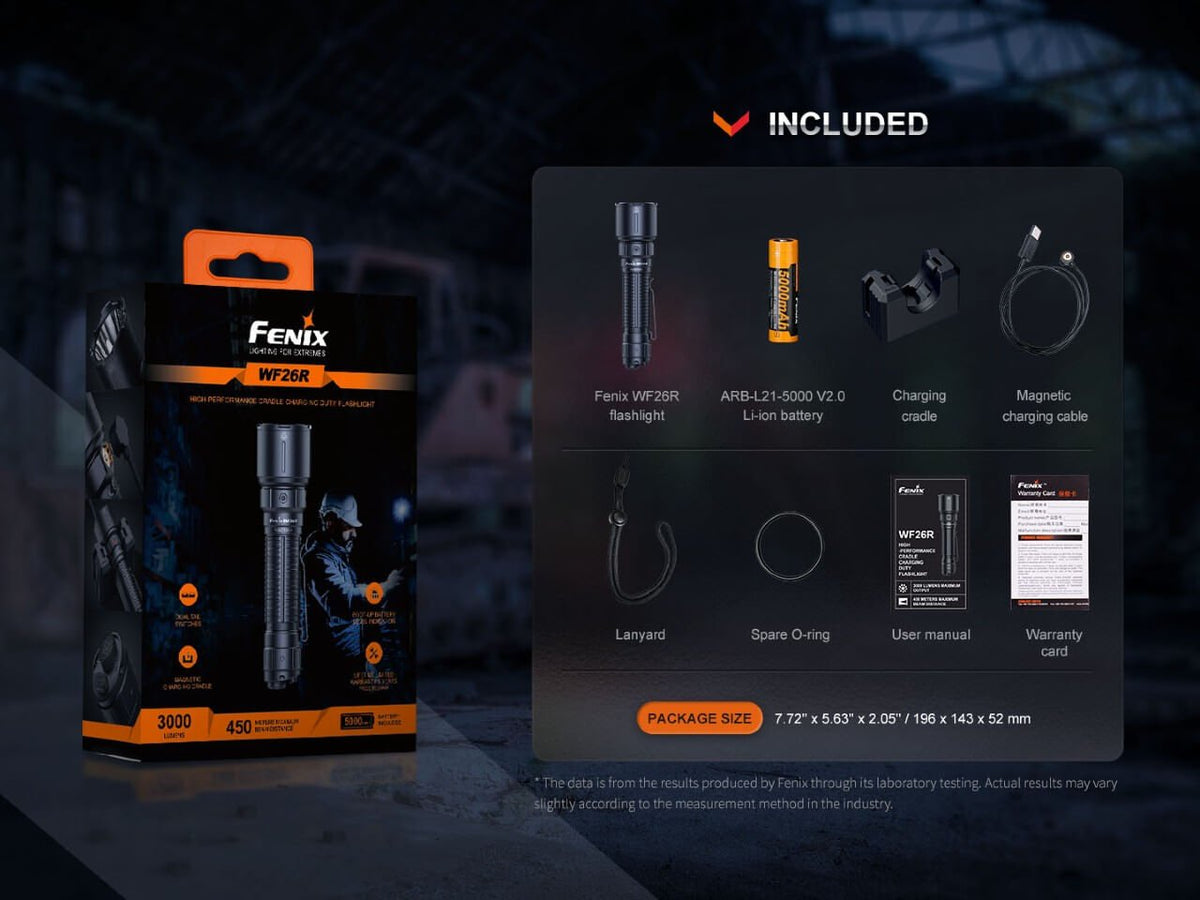 Fenix WF26R Cradle Charging LED Work Flashlight Fenix Store