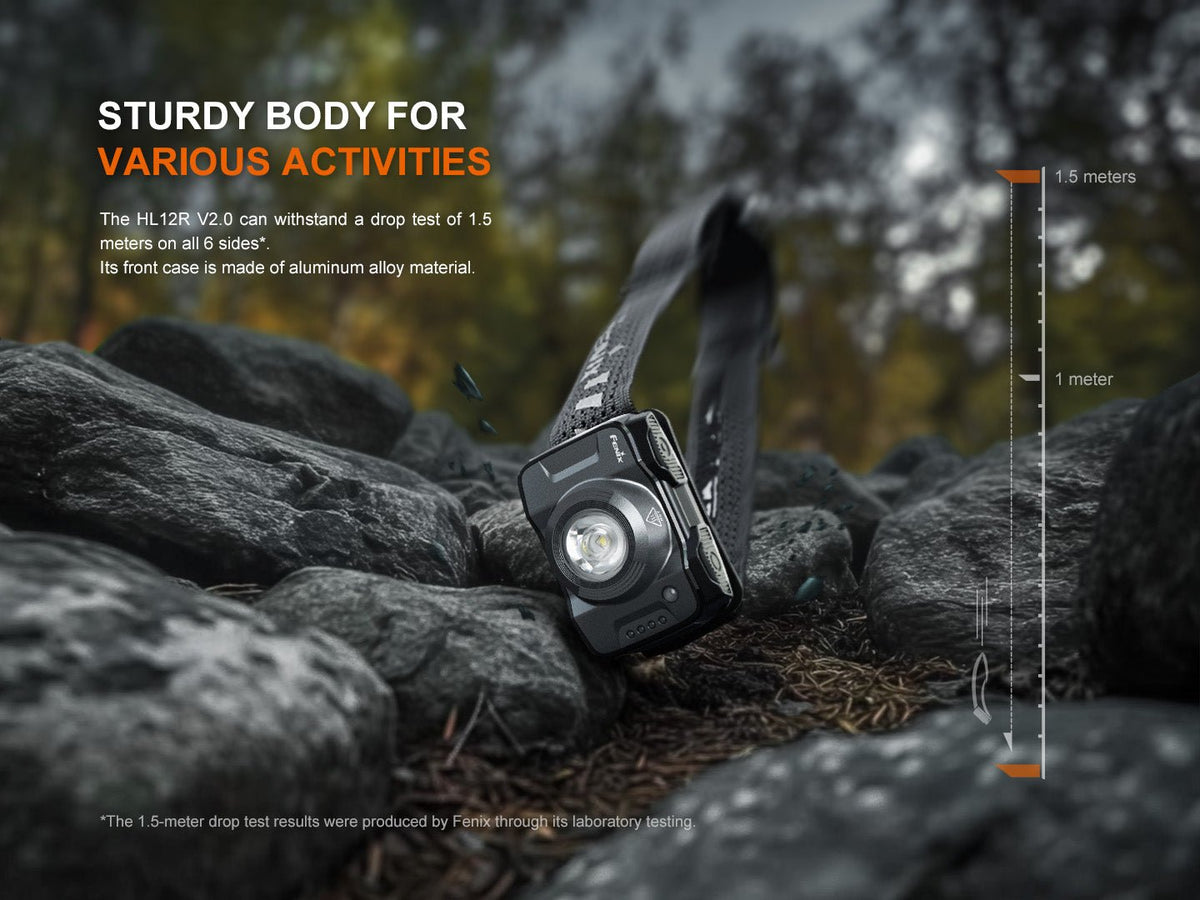 Fenix HL12R V2 Ultralight Outdoor Rechargeable Headlamp Fenix Store