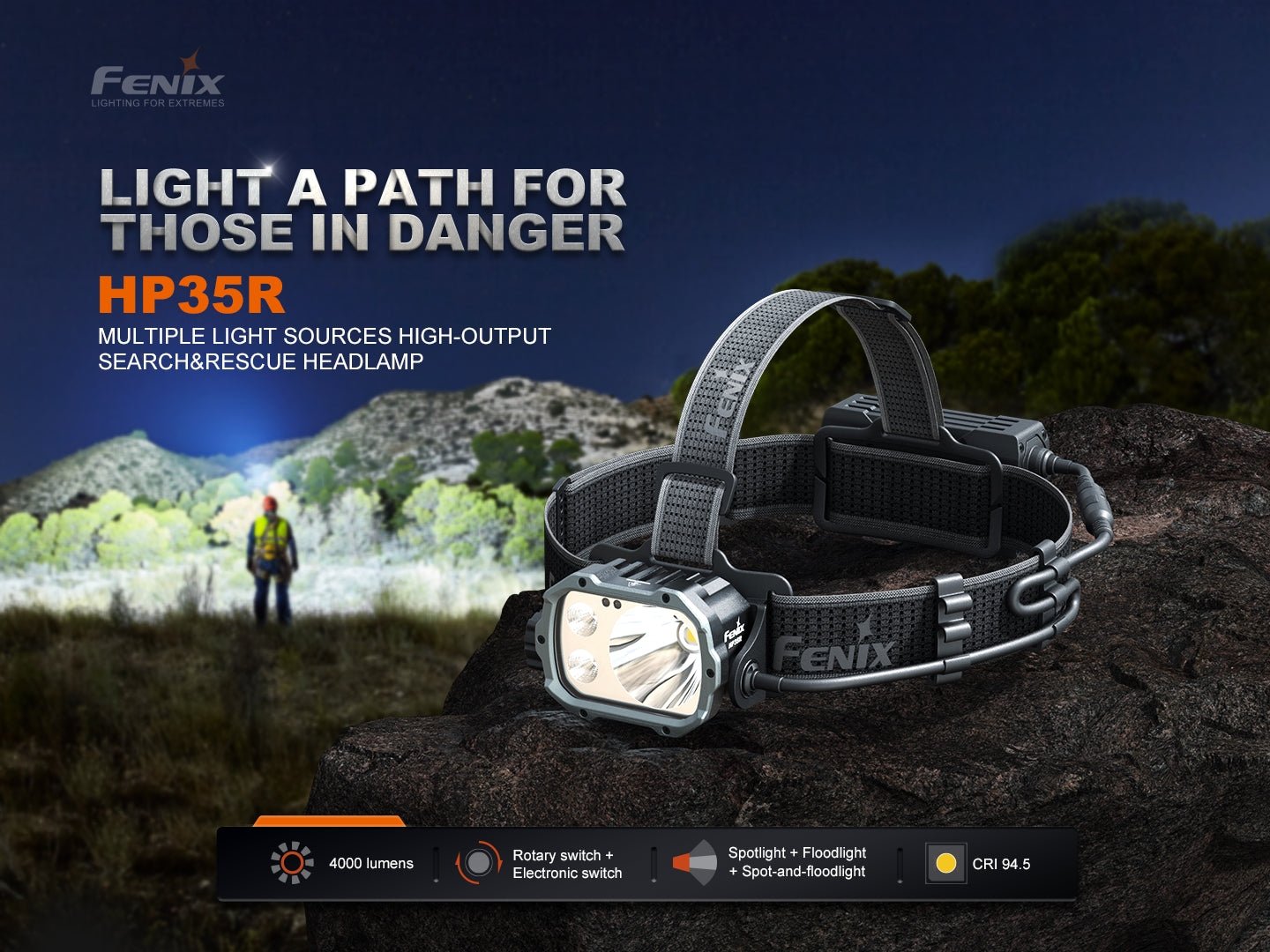 Fenix HP35R Search and Rescue Headlamp Fenix Store