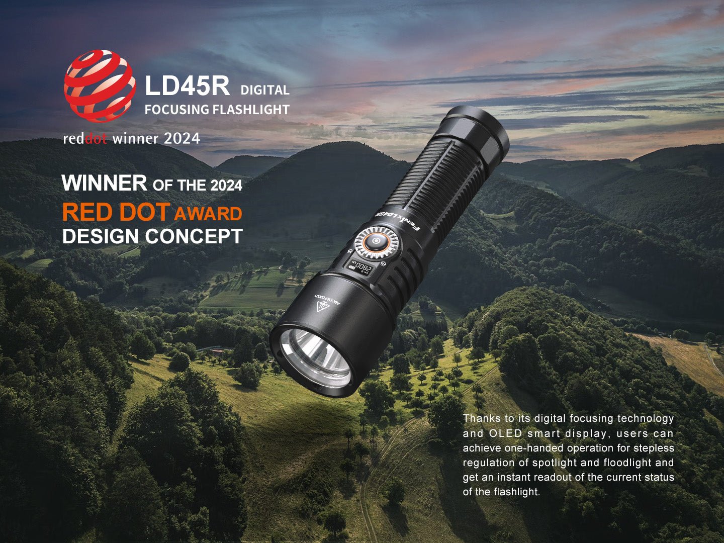 Fenix LD45R Digital Focus Rechargeable LED Flashlight Fenix Store