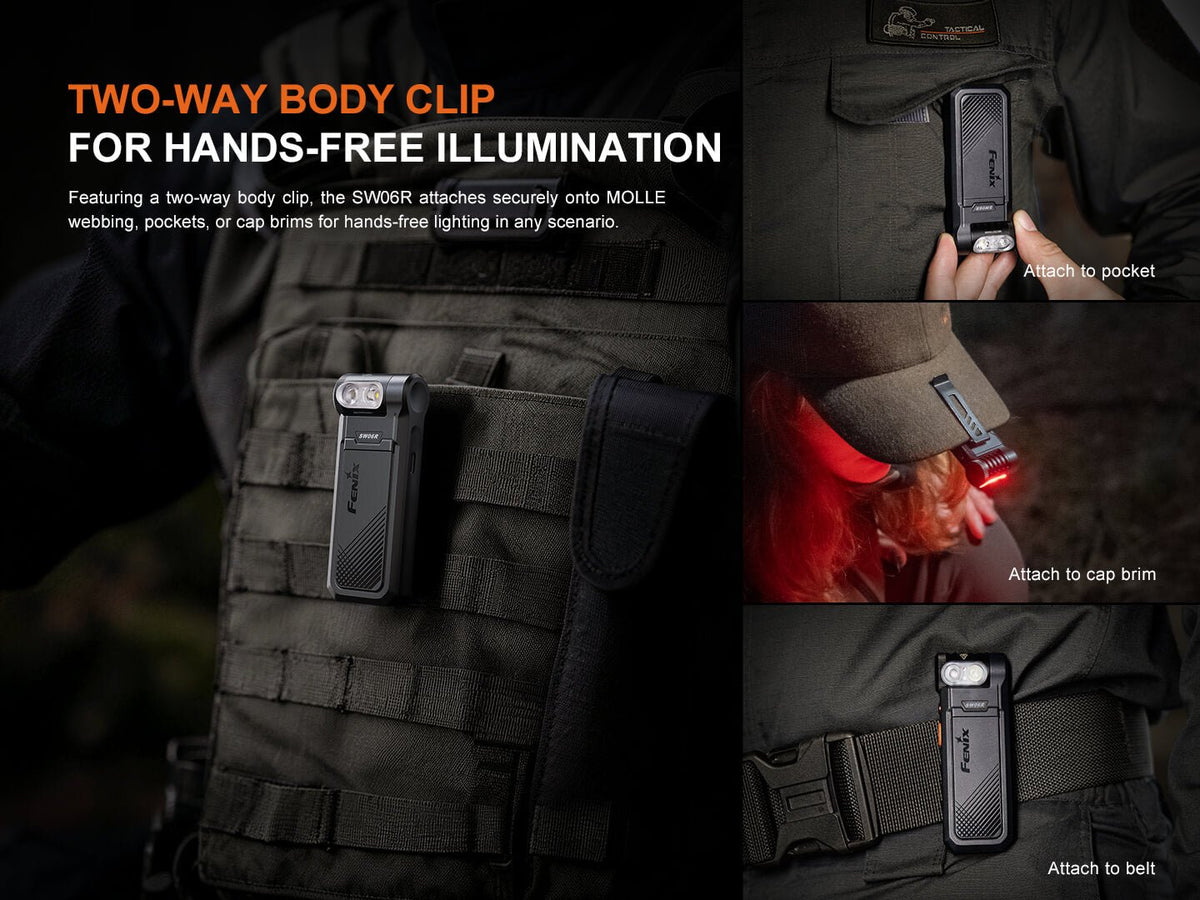 Fenix SW06R Multipurpose Pivoting Clip-On Light Fenix Store