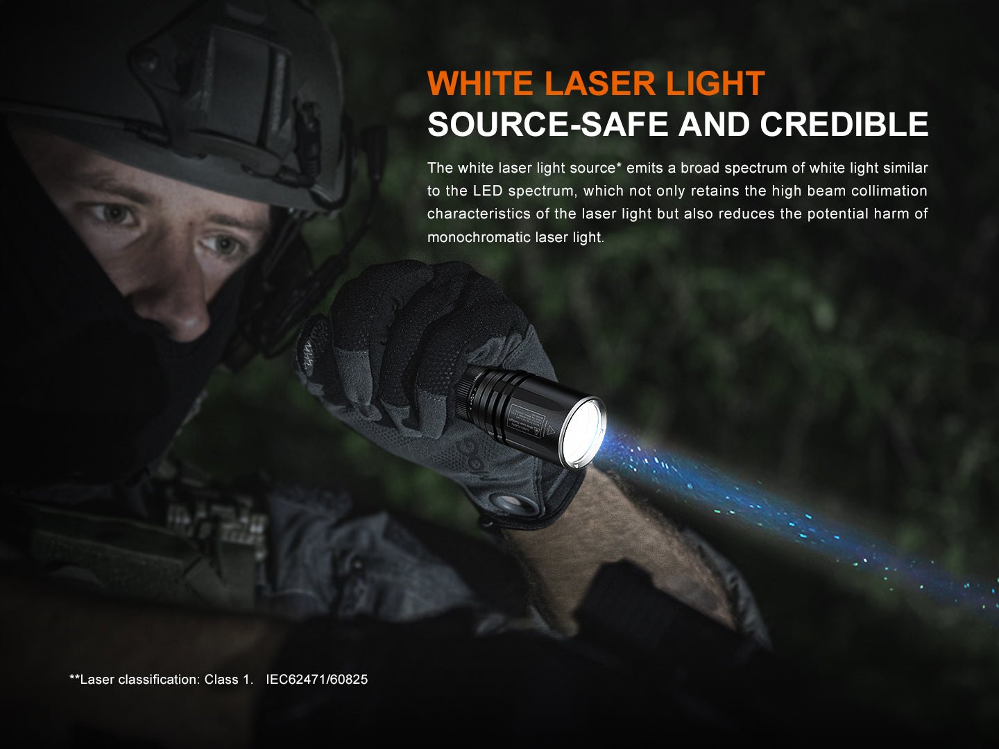 Fenix TK30R Tactical White Laser Rechargeable Flashlight - Wildcat