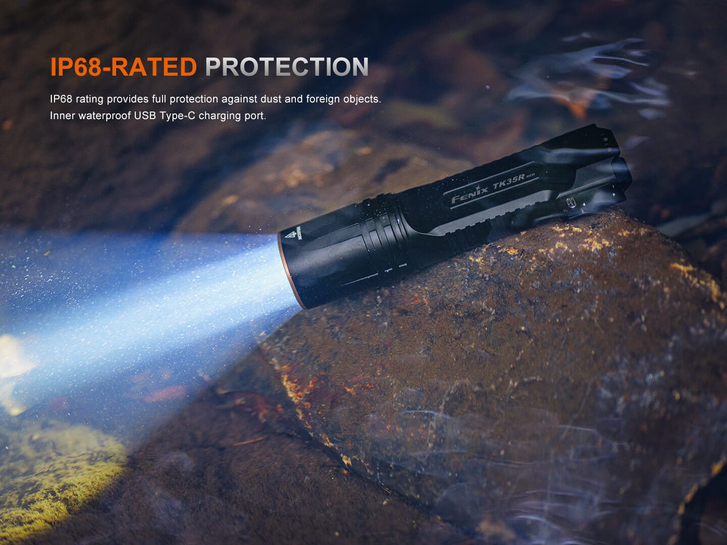 Fenix TK35R Rechargeable High-Performance Tactical Flashlight with UV Output Fenix Store