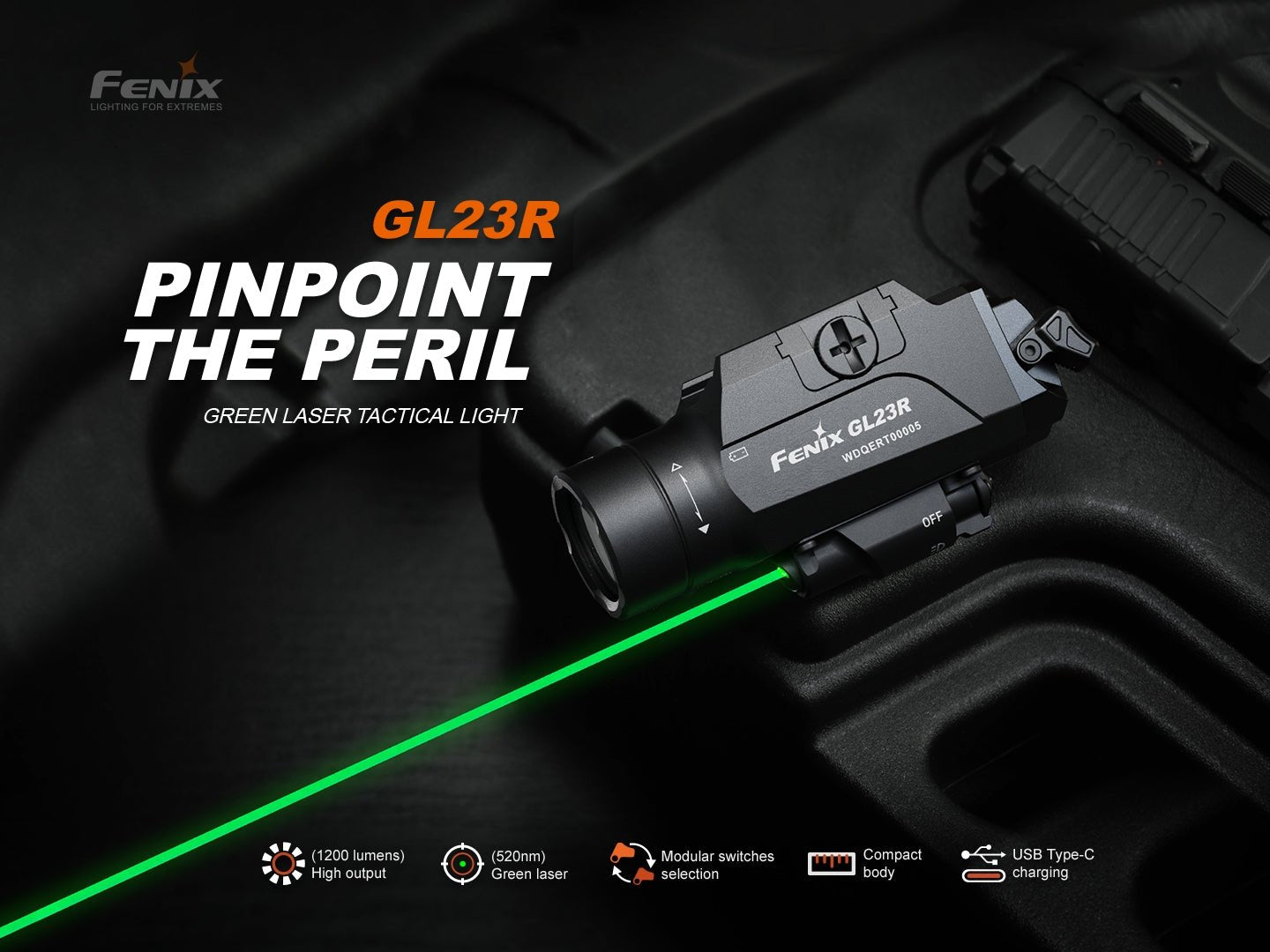 Fenix GL23R Green Laser Tactical Light Fenix Store