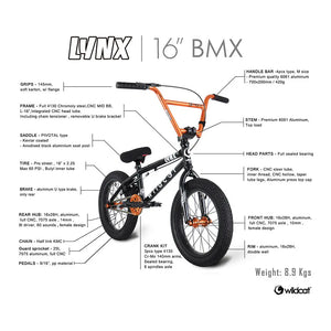 Lynx 16" BMX Black Wildcat Bikes