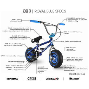 OG3A Royal Blue Wildcat Mini BMX