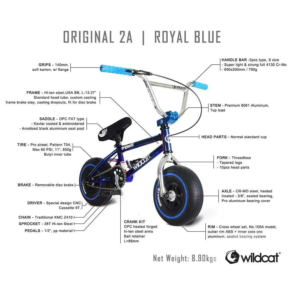 Original 2A Royal Blue Wildcat Mini BMX