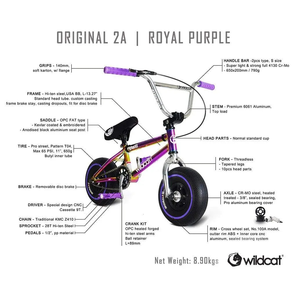 Original 2A Royal Purple Wildcat Mini BMX
